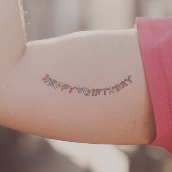 Happy Birthday, Tattoo von Tattly | Changemaker